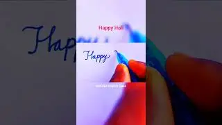 How to write the words HAPPY HOLI in cursive || Calligraphy writing || Hand Writing