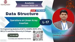 DSUC17: Insertion Operations on Linear Array in Data Structure | Inserting Element in the Array