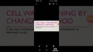 Cell wall staining by chance's method