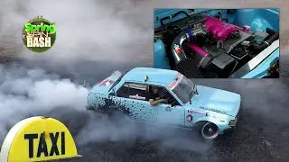 Darrian spinning 1UZFE Corolla at Spring spin bash