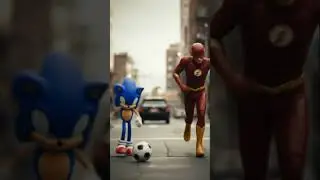 Sonic and Flash Play Soccer!!#ytshorts #fypシ゚viral #sonic #flash #soccer #recommended #DreamScreenAI