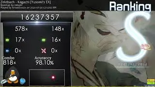 Arnold24x24 | Zektbach - Kagachi [Yusomi's EX] (09kami) + HDHR 98.10% FC #1 | 558pp | 1st HR FC