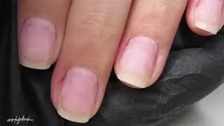 Mustard 🧃  | Ενισχυμένο ημιμόνιμο | E-file manicure | Απλό σχέδιο