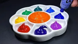Create 8 New Colors From Orange VS Rainbow Color - Satisfying Color Mixing | Art Tenka