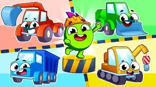 Construction Truck Heroes! 🚜✨ Helping Friends | Kids Songs & Nursery Rhymes by Fluffy Friends
