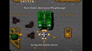 Twin Cobra One Level Playthrough using the Megadrive's Game Genie :D #Megadrive #Sega #MD #Retro