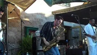 Steve Cole of  the Sax Pack performs 