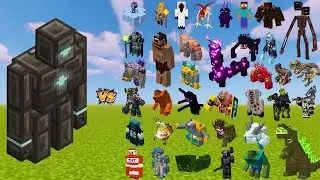 THUNDER GOLEM VS ALL MINECRAFT BOSSES &ndash; MINECRAFT MOBS BATTLE 