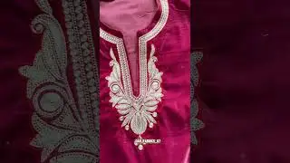 Embroidery 🧵 makhmal feran tilla work🍁 #embroidery #viralshort #tillawork