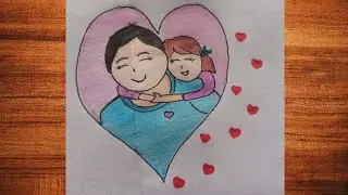 father's day drawing / how to draw father's day drawing step-by-step / easy drawing/ pencil sketch