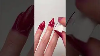 Red Aura Nail Design | Nail Polish and Hand Care #naildesign #asmr #nails #nailart #skincare