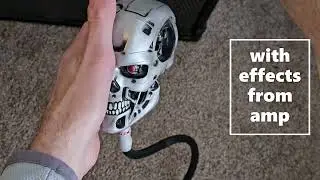 Electric maraca noisemaker - Terminator skull shaker. Unique percussion instrument!