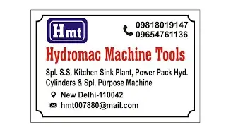 Hydraulic Deep Draw Press Machine | Sink Plant | 800Ton | Hydromac Machine Tools | Hmt | Deep Draw