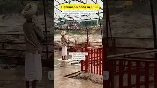 Priest guards Hanuman Mandir in Kullu, Beas river flood. A truce between God and nature 🙏