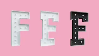 Marquee Letter F DIY Tutorial