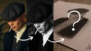 Thomas Shelby | Peaky Blinders | charcoal Sketch | Art_With_Me | Angeldeep Sandhu