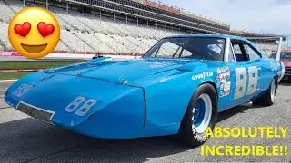 A closer look at a classic NASCAR winged warrior. 1969 Buddy Baker Dodge Charger Daytona!
