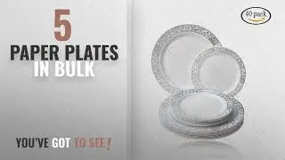 Best Paper Plates In Bulk [2018]: Party Disposable 40pc Dinnerware Set | 20 Dinner Plates | 20
