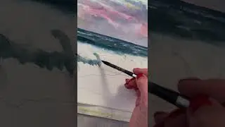 How to paint incoming waves in watercolor #watercolortutorial #painting #speedpaint #watercolour