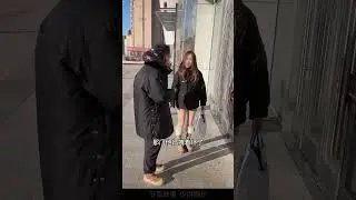 My younger sister has a really nice personality#Outdoor funny and teasing girls