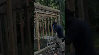 Solo shed build (1 week) #welder #woodworking #craftsman #building #tinyhouse
