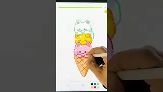 Drawing ideas - kawaii ice cream. #drawingvibe #drawingtutorial #drawingforkids #drawingtablet