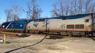 Amtrak P040-19 @ Cherry Hill, VA with ALC-42 341 & P42DC 45 leading