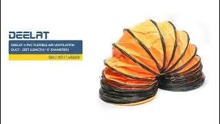 DEELAT &reg; PVC Flexible Air Ventilation Duct - 25ft (Length) * 6