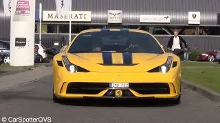 Ferrari 458 Speciale Novitec Rosso & 430 Scuderia - Start ups & LOUD accelerations!