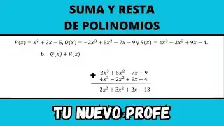 APRENDE Cómo SUMAR y RESTAR POLINOMIOS de Forma FÁCIL - Ideal para principiantes