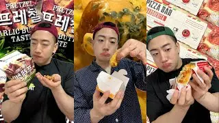 | PRETZEL | Cheese Ugly potato | Margherita Pizza | 프레첼 못난이 감자 마르게리따 피자 먹방 Korean Mukbang ASMR