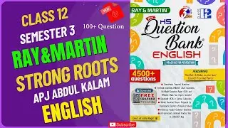 Class 12 Semester 3 English Strong Roots MCQ Solve 📍Ray Martin English Question Bank Solving 2025 