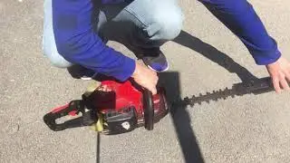 RedMax hedge trimmer cold start