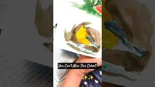 How to make a yellow bird #shorts #art #bird  #artista