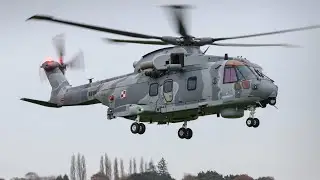 Flight testing action at Yeovil 17-11-2023 #merlin #wildcat #aw101 #eh101 #polishmilitary