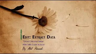 Extract Decimal Value With VBA Code In Excel