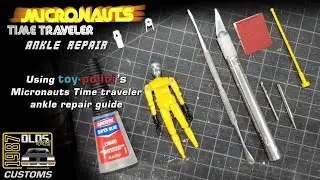 Micronauts Time Traveler ankle repair using Toy Polloi's repair guide - Toy Repair