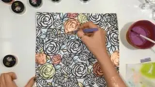 {Colour Blast DT} Watercolouring with Mica Powders Scrapbook Process Video #10