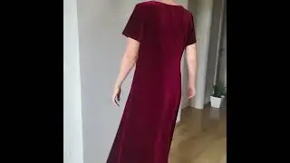Velvet Dress Burgundy blonde