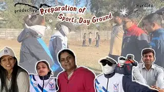 Sports day ground measurements & decoration 💫🏐🏃