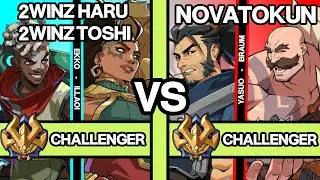 2XKO ▰ RANK 1 CHALLENGER 2WINZ HARU & TOSHI (Illaoi/Ekko) vs NOVATOKUN (Yasuo/Braum) ▰ Pro Replays