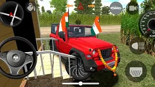 Mahindra Thar Red colour 3d simulator game play off-road driving Android gameplay