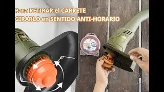 como poner o cambiar hilo de nylon a orilladora desbrozadora electrica bauker