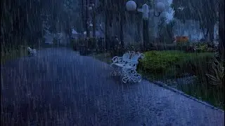 Rainy Night City Park Soundscape: Escape the Stress with This Immersive Audio Journey for Sleep