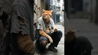 Rags to Resilience: A Father-Son Survival Story #shortsstory #cat #aicat