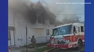 Buffalo fire rescue: 2 escape burning building, 3 firefighters injured