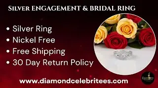 Diamond Celebritees 1.0CT Wedding White Ring For Women 925 Sterling Silver Cubic Zirconia Size 7