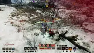 1v3 duel in Great Cleave. New world PVP.