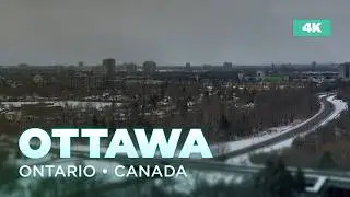 ASMR Winter Cityscape | Snowy Ottawa Skyline | Relaxing White Noise for Sleep, Study & Focus