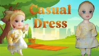 Casual Dress |Yellow dress|doll dress|easy dress stitching| new dress design |viral video